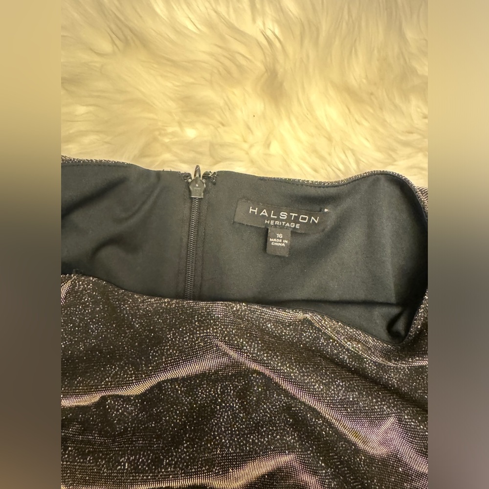 Halston Heritage black and gold glitter dress - Picture 3 of 4